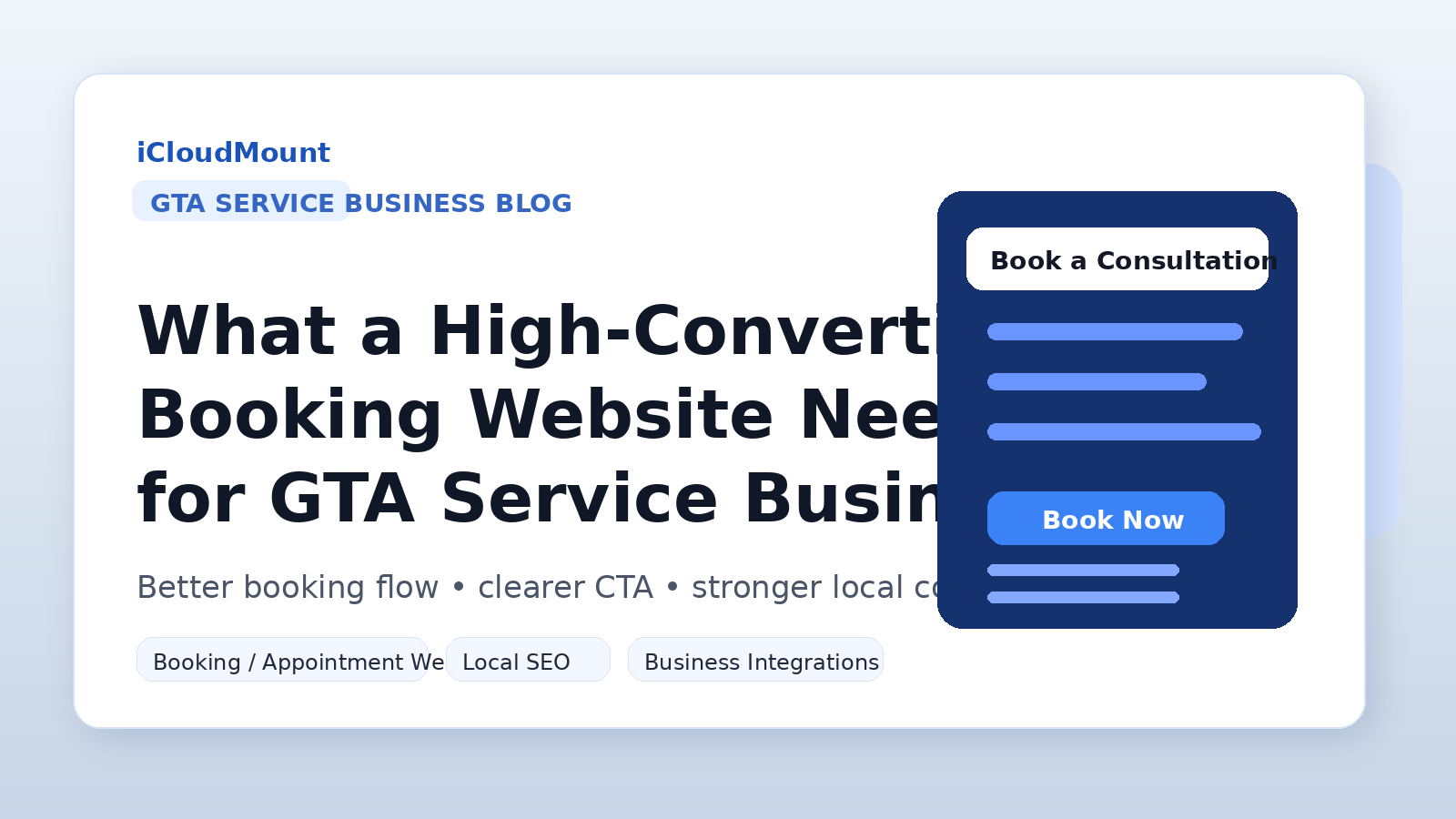High-converting booking website for GTA service businesses