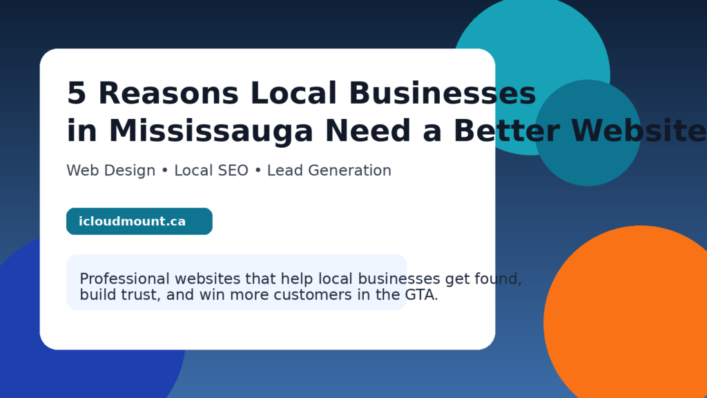 Website design Mississauga for local businesses