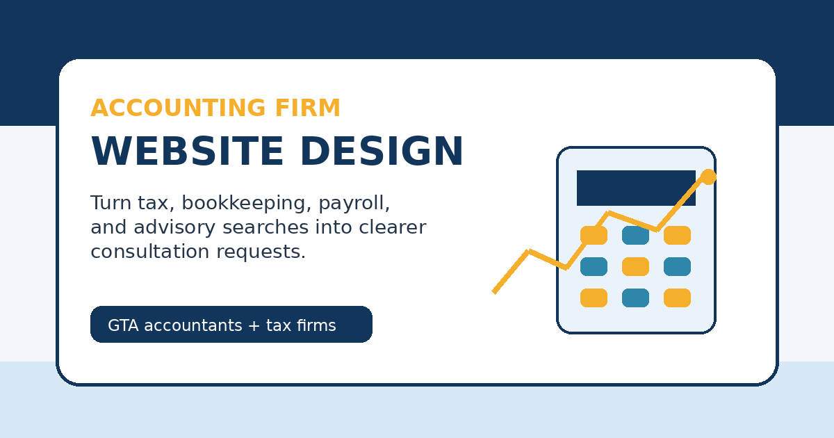 Accounting firm website design for local tax bookkeeping payroll and CPA consultations