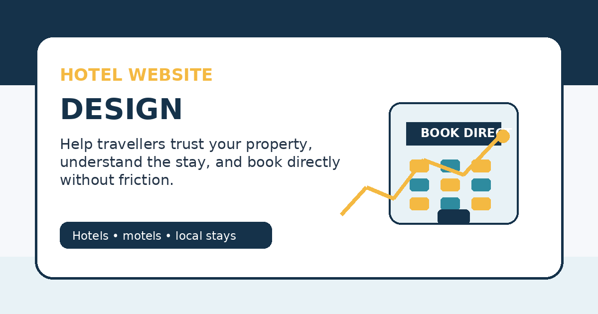 Hotel website design for direct bookings local accommodations and hospitality businesses