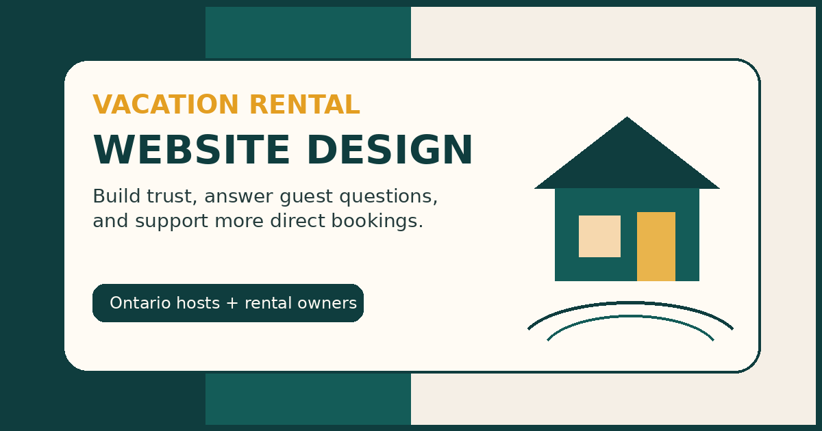 Vacation rental website design for Ontario hosts and direct bookings